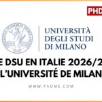 Bourse DSU En Italie 20262027 De L’Université De Milan