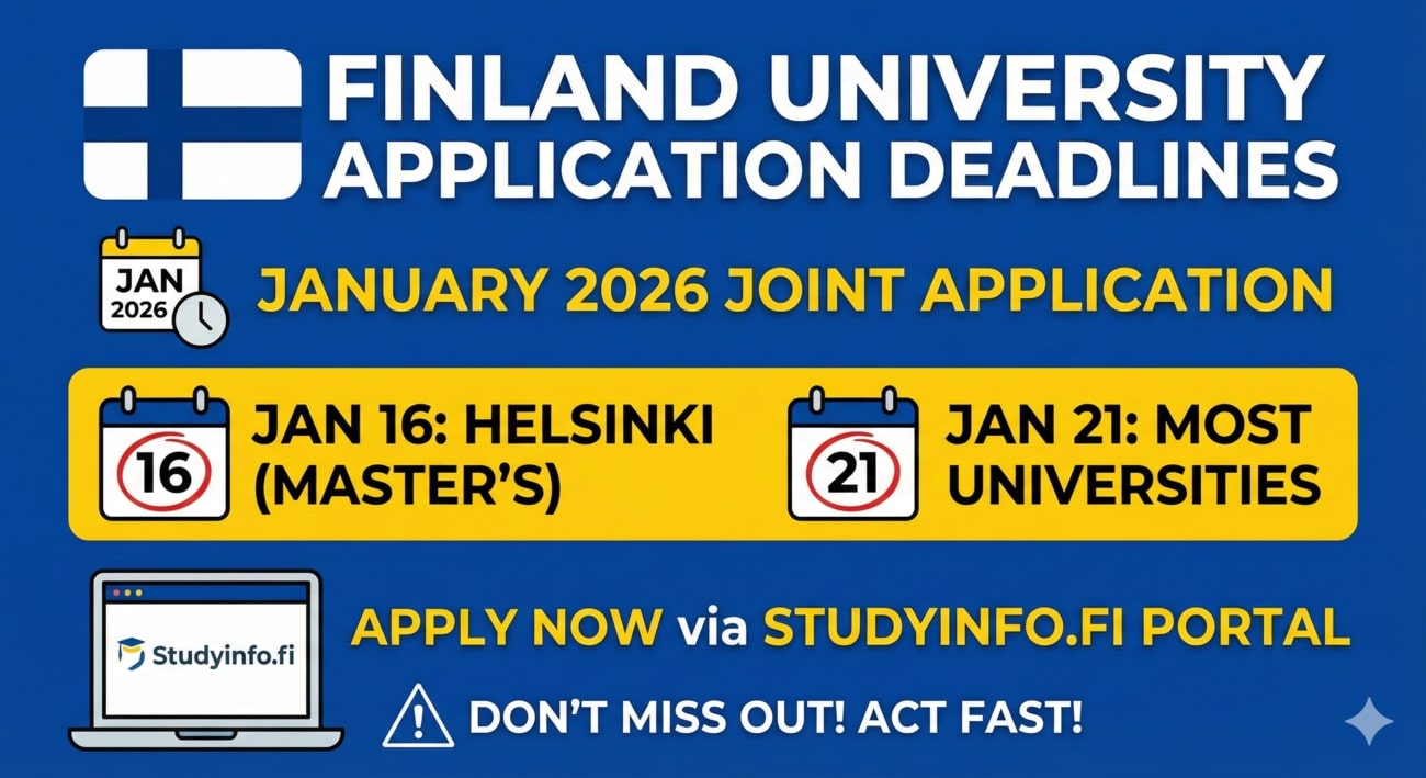 Finland's autumn 2026 university admission deadlines a complete guide for international students