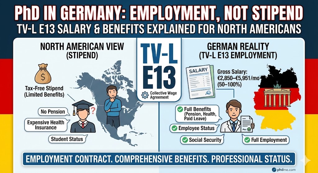 Germany PhD Salary (TV-L E13) Gross Range Explained for North Americans